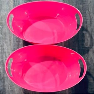 💞 New 2-Pack Small Pink Storage Buckets